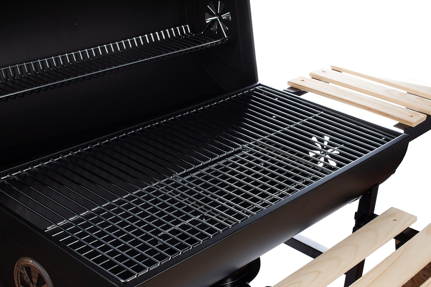 GrillMaster - BigBend série - barbecue rond jardin, charbon, étagères, GM2020