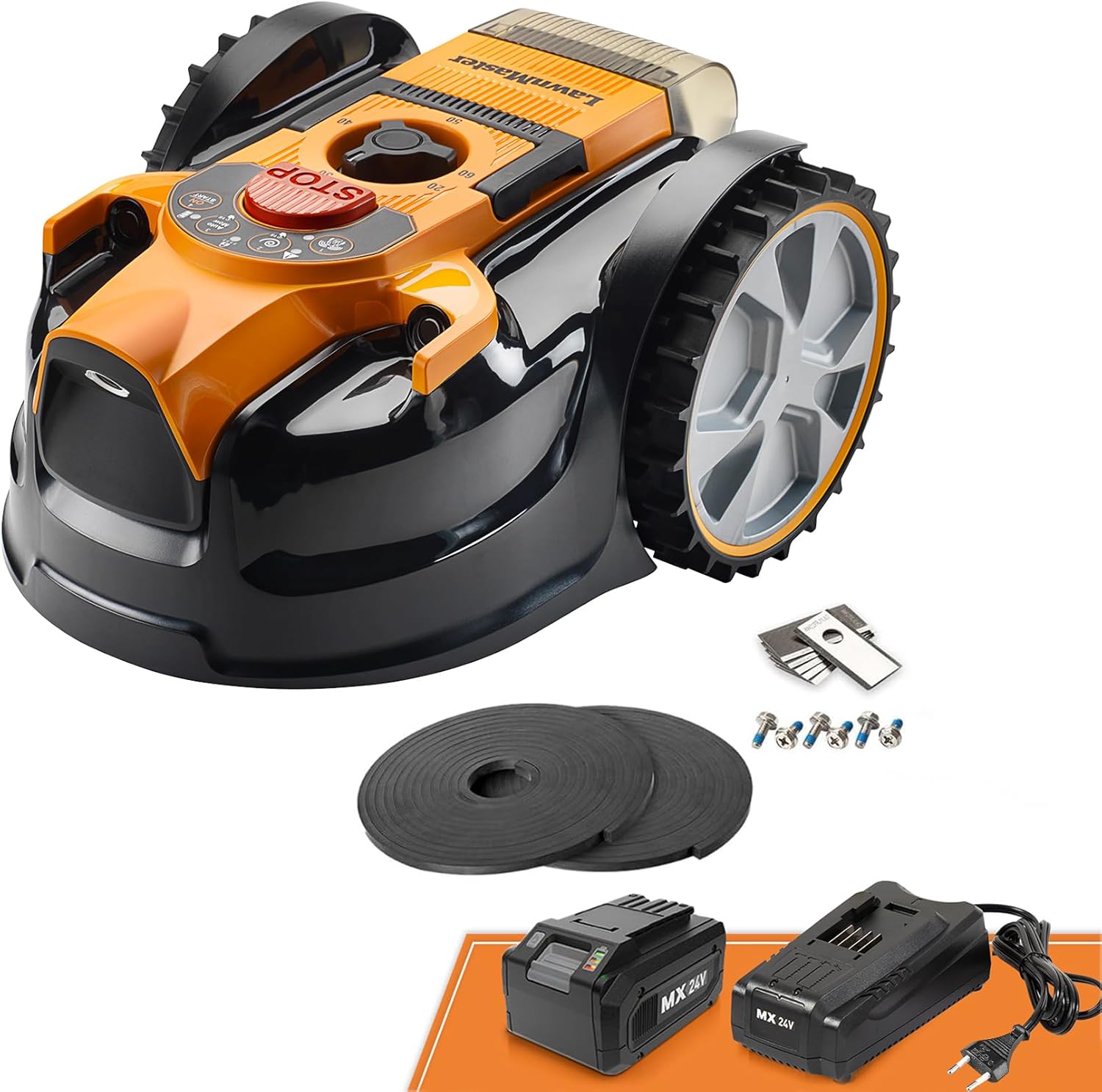 Lawnmaster - OcuMow série 16 - 200㎡ - robot tondeuse sans fil, évite obstacles VBRM16 Plus