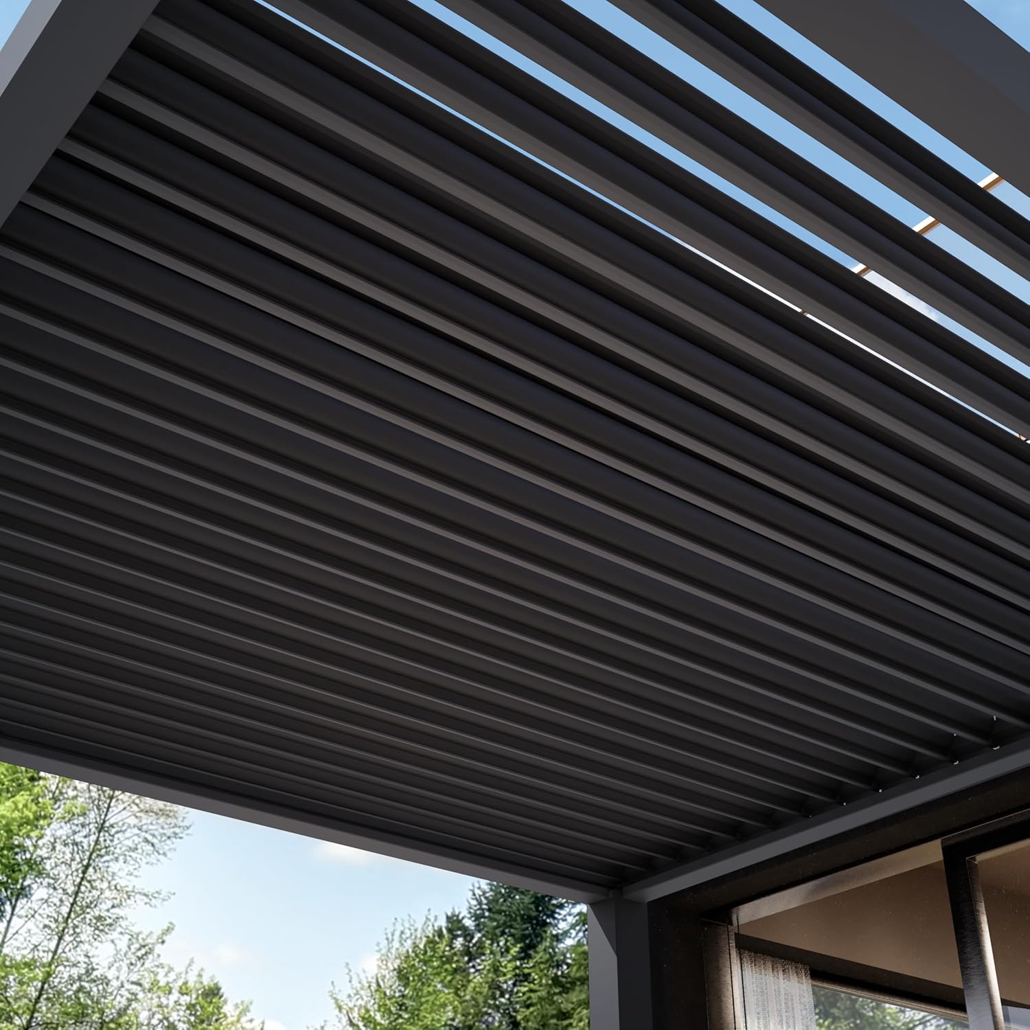 PRIMEYARD - Pergola aluminium, 3x6m, lames orientables, anthracite