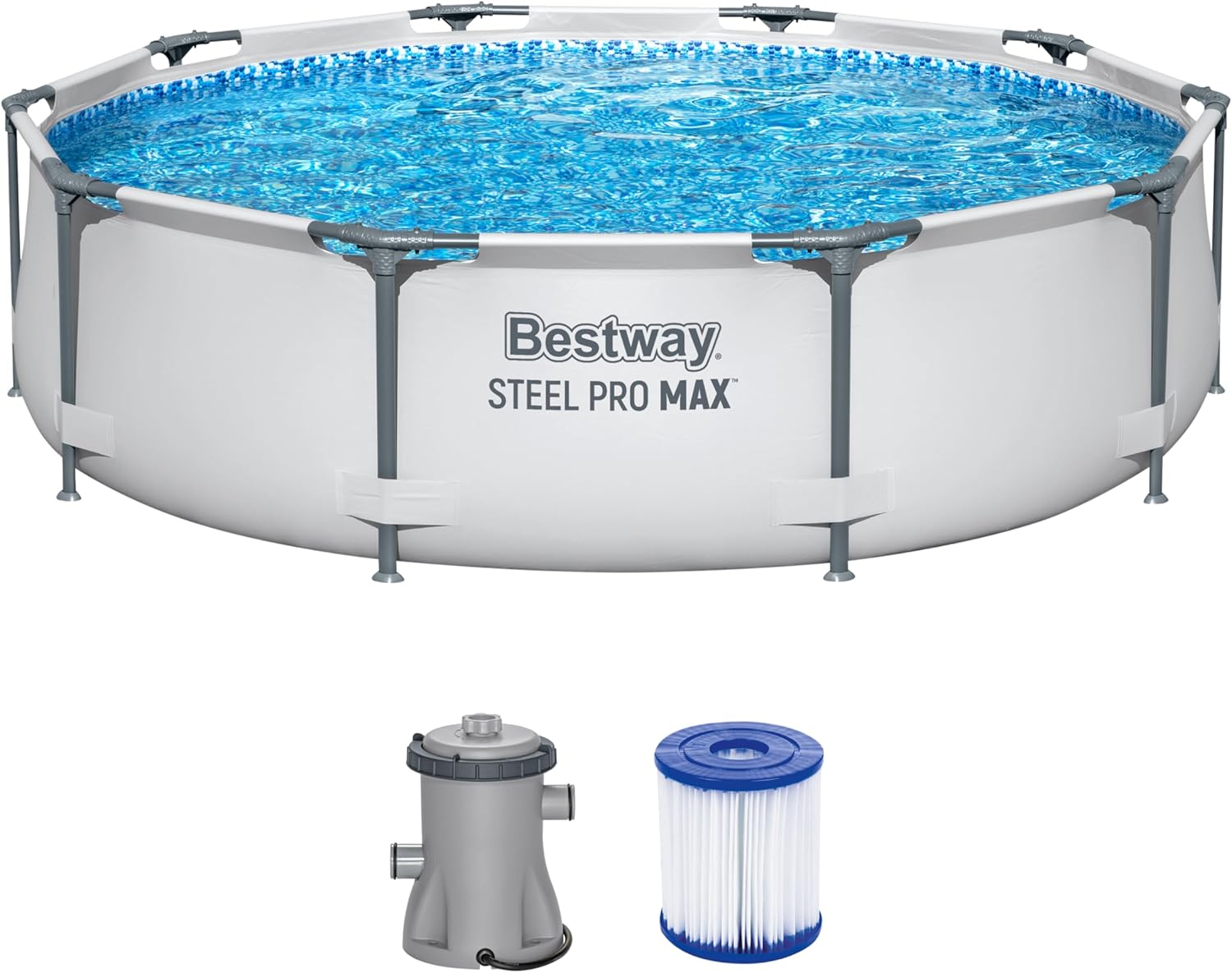 Bestway - Steel Pro Max Frame - Ø305x76cm - piscine avec pompe à filtre