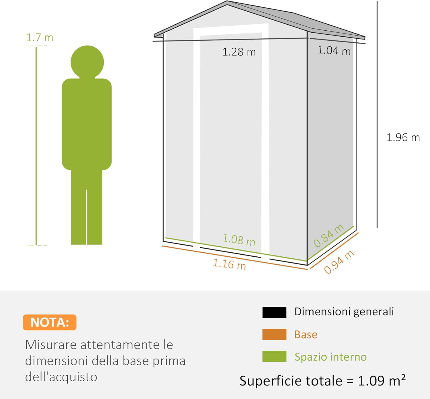 Outsunny - abri de jardin 1,09 m² - PP, aluminium, plancher, porte sécurisée