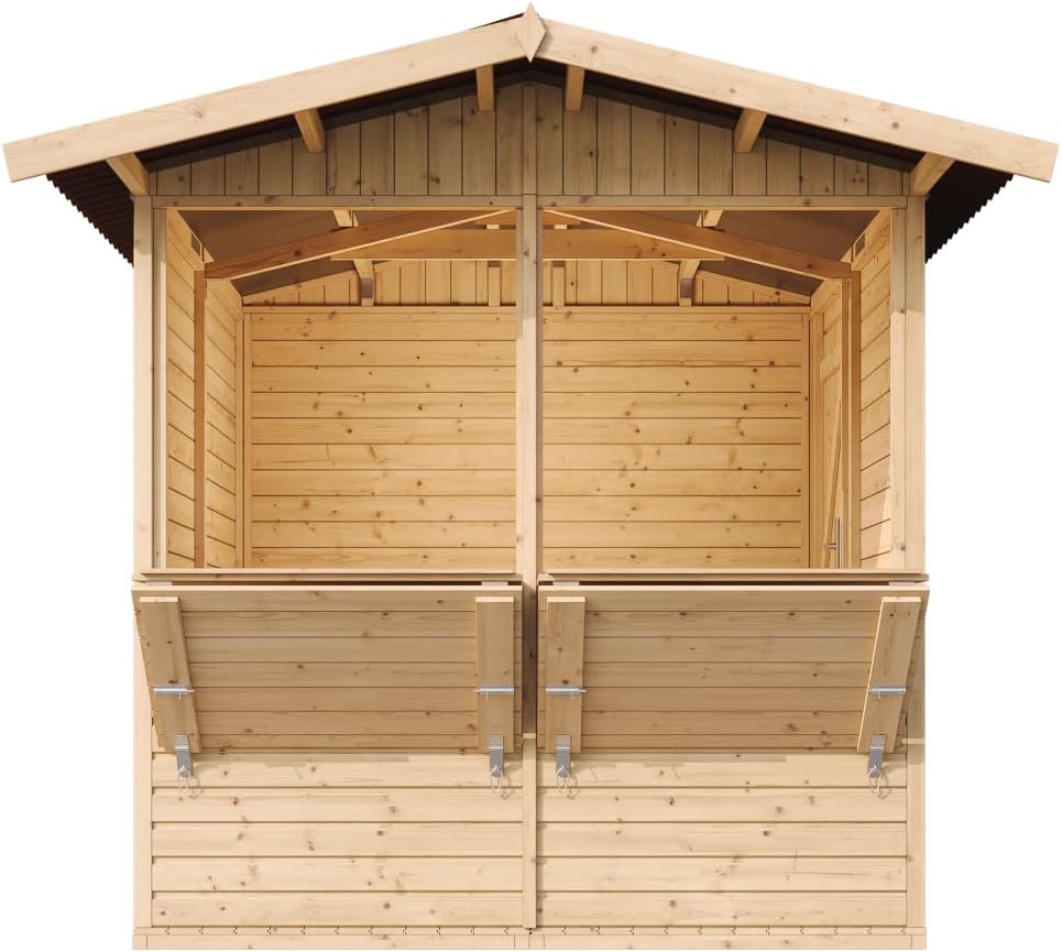 Timbela - M149 - 253x263x232 cm - étal de jardin bois multifonction
