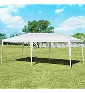 RELAX4LIFE Tonnelle de Jardin Extérieur 3x6 M en PE Imperméable, Barnum 3x6 avec Cadre en Métal, ...
