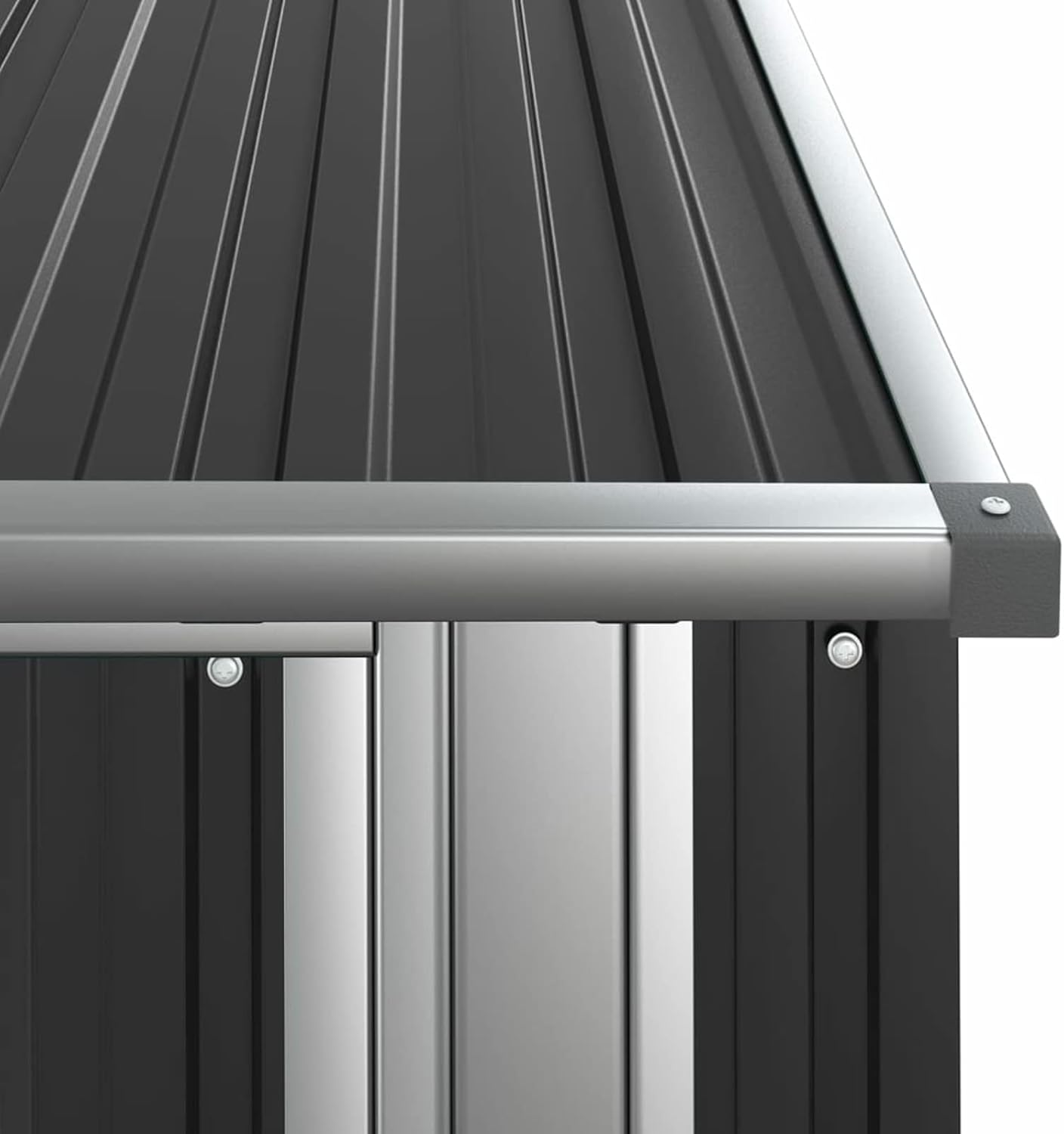 ShGaxin - abri de jardin acier galvanisé, 118,5x97x209,5cm, anthracite
