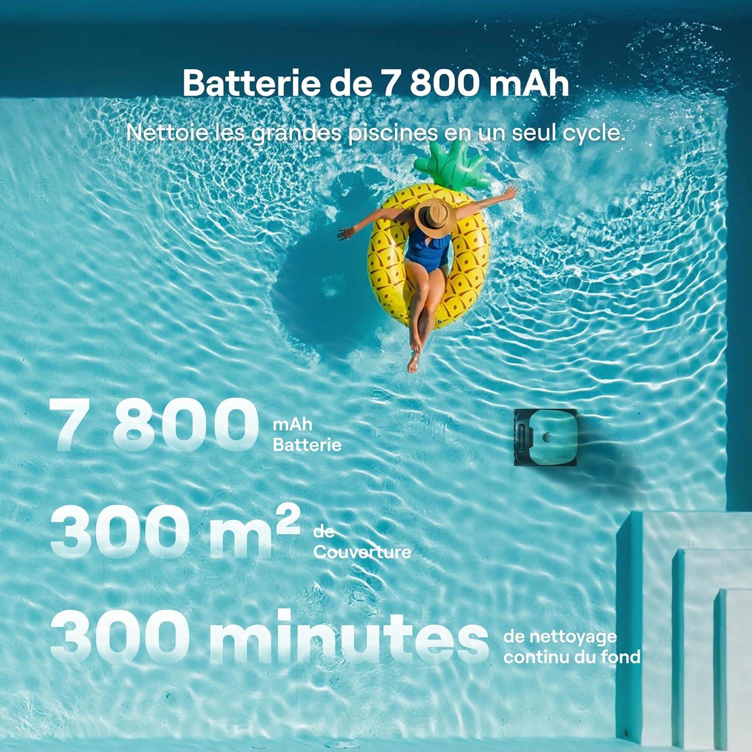 Beatbot - Sora 10 - robot piscine, 300 min, filtre 5L, 25700 LPH
