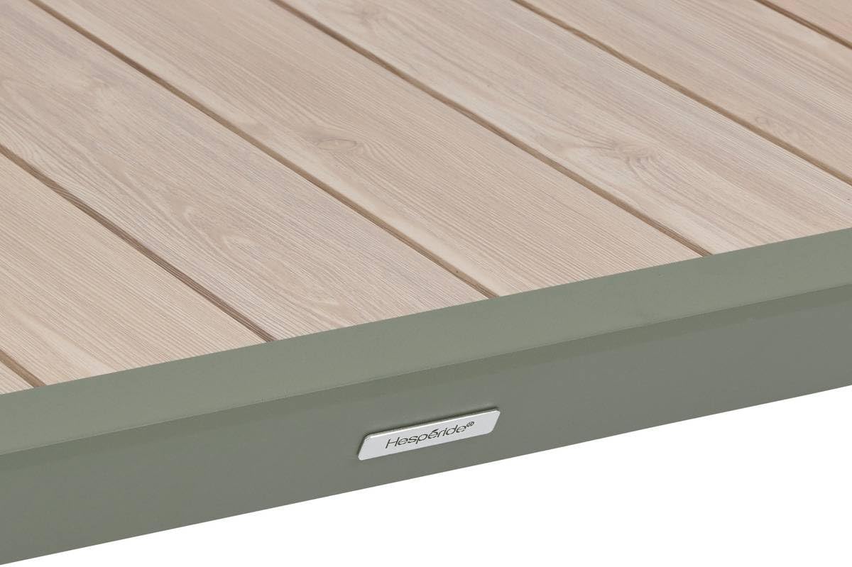 Hespéride - Table Evasion 6 places - 180x90 cm - alu beige lin/laurier