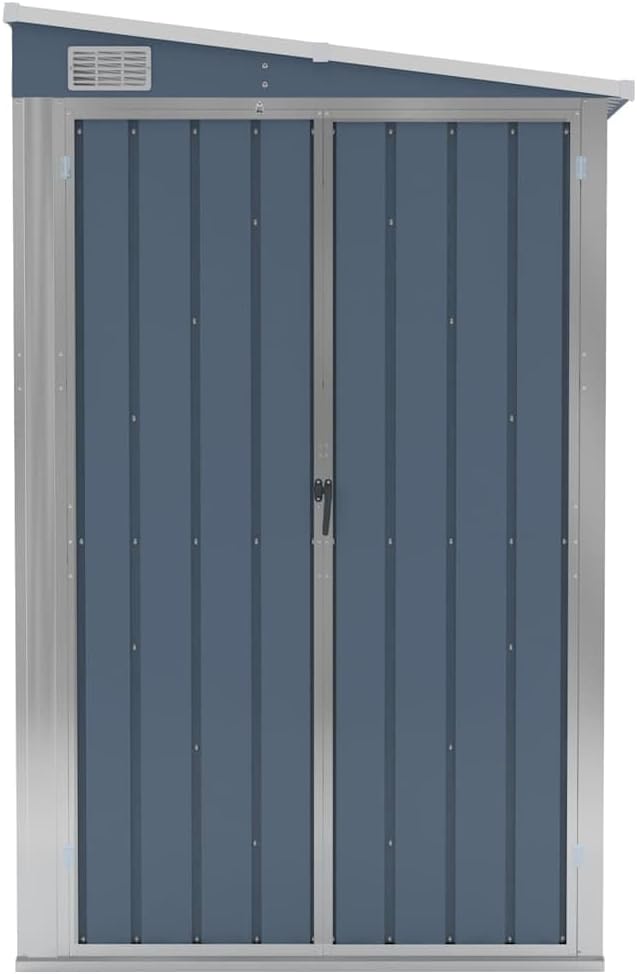 Générique Abri de Jardin Mural Gris 118x194x178 cm Acier galvanisé,Maison & Jardin, Pelouses & Jardins, Vie en extérieur, Structures extérieures, Cabanes & abris de Jardin, Gris (Poids 31.54KG)