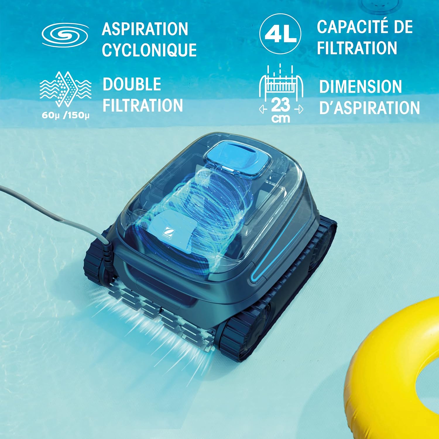 Zodiac - Robot électrique série IQ 12x6m, fond/parois, télécommande, CNX40IQ