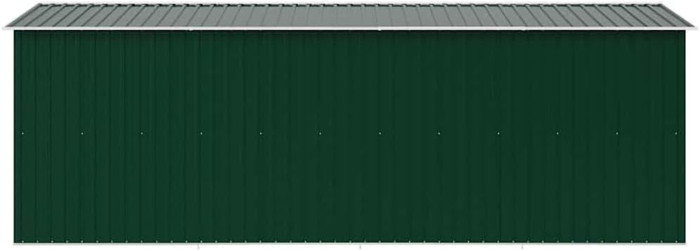 vidaXL - Abri de jardin métal vert - 257x489x181 cm - terrasse, outils