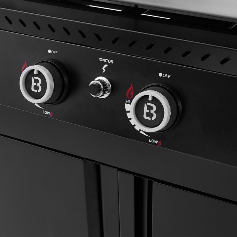 Favex - Brasero Stellar série - 86x53 cm - Plancha gaz 4 feux, capot, 16kW