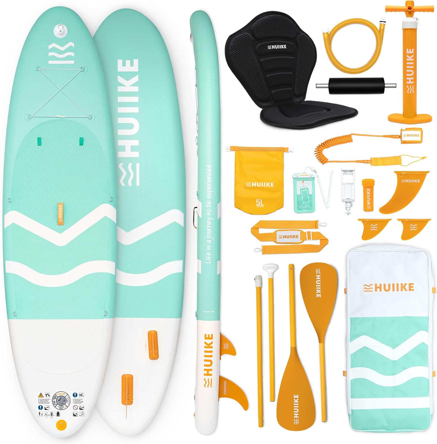 HUIIKE - Paddle gonflable adulte - 305x84x15 cm - grande stabilité, 130 kg