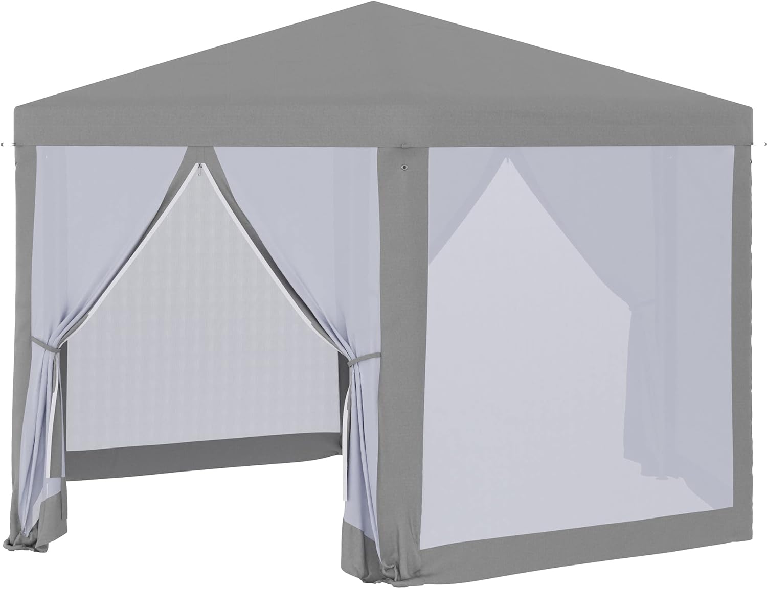 Outsunny - Tonnelle hexagonale Cosy, métal et polyester, gris, 3,5m