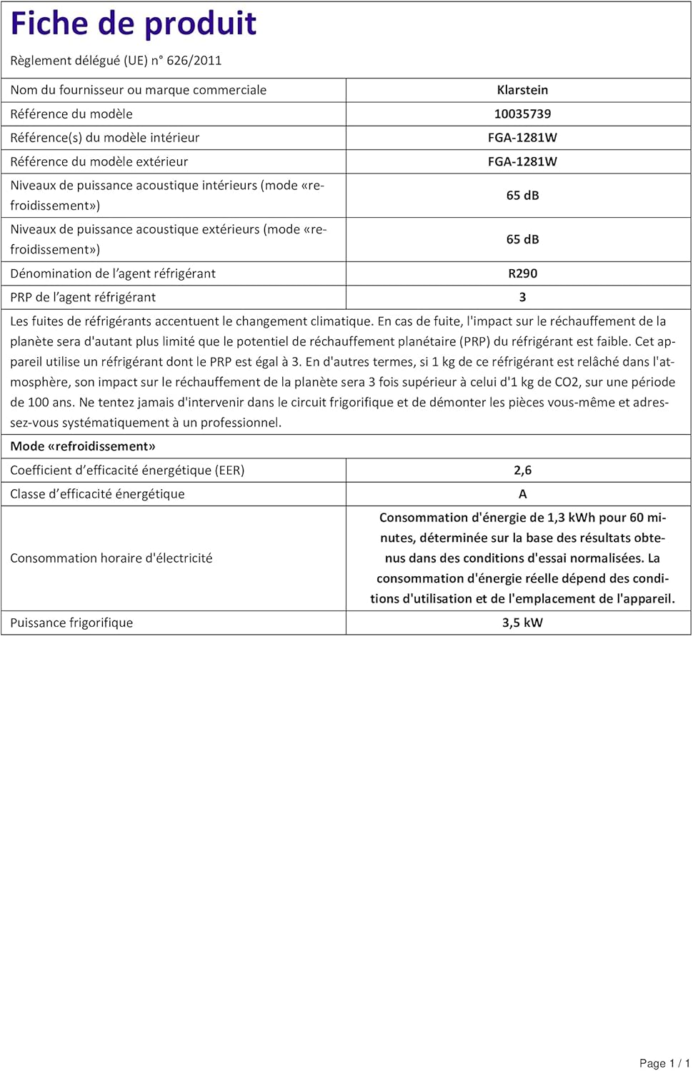 Klarstein Kraftwerk Smart 12K Climatiseur Mobile - 12,000 BTU, 35-59 m², WiFi & App Control, Silencieux 50 dB, Déshumidificateur, Ventilation 3 Niveaux, Minuterie 24h, R290, Tuyau Inclus, Bleu moyen