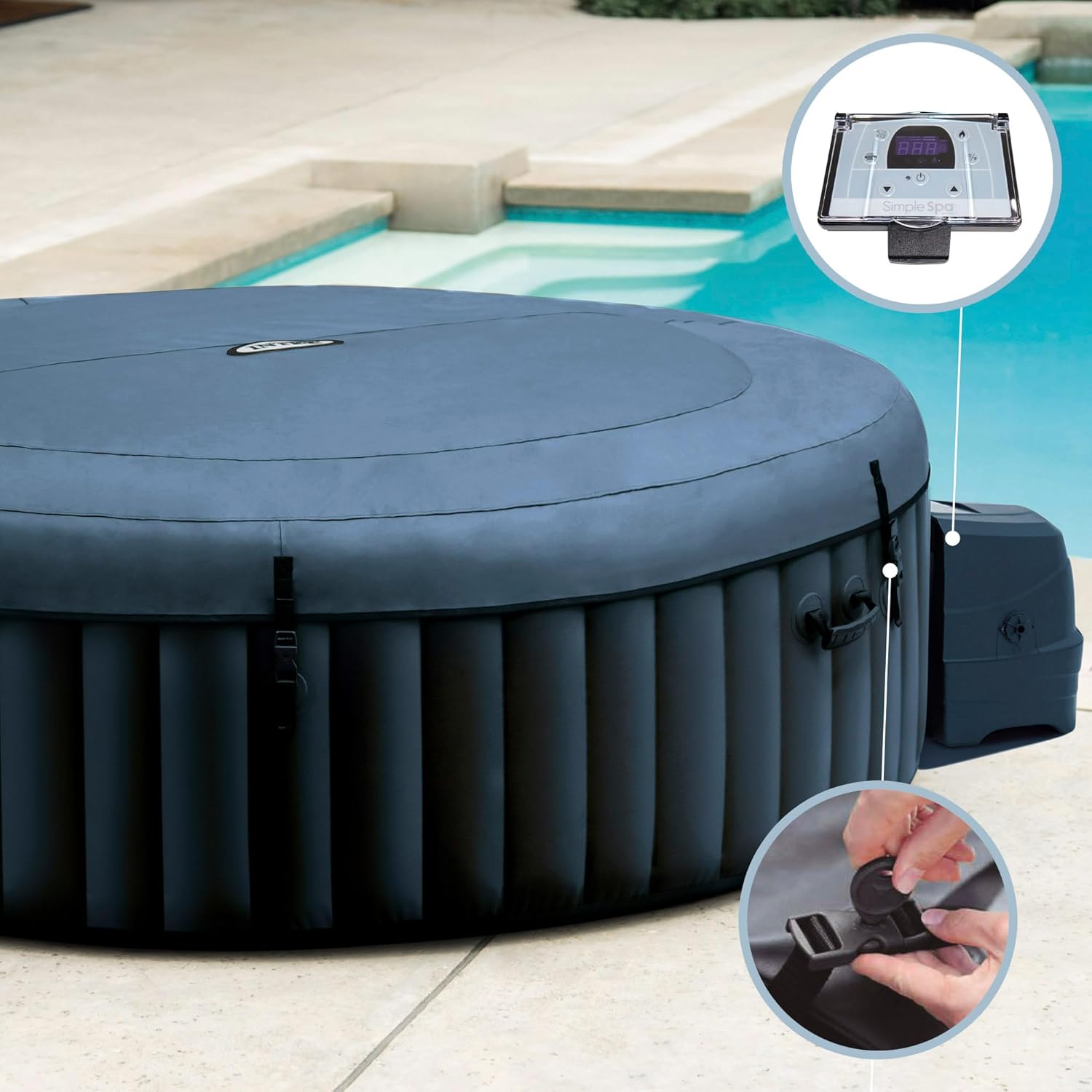 Intex Pure Spa Blue Navy 4 Places