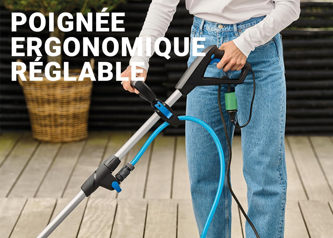 Nilfisk - Nettoyeur terrasse électrique - 600W, brosses rotatives, débit réglable