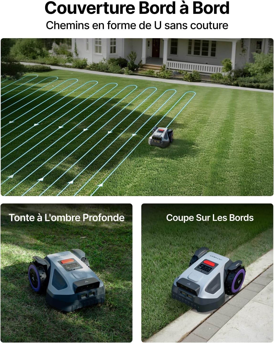 Anthbot - robot tondeuse M9 - abri anti-pluie, autonomie longue - M9