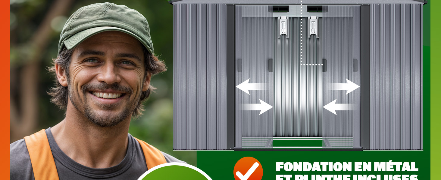 cabane de jardin rangement velo moto robuste resistant intemperies M L XL XXL XXXL songmics outil