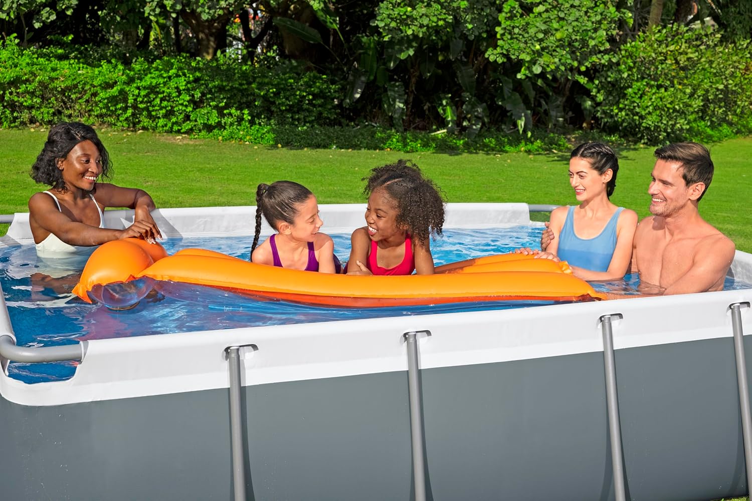 Bestway Steel Pro Max Kit Piscine Hors Sol - 282 cm x 196 cm x 84 cm - Gris