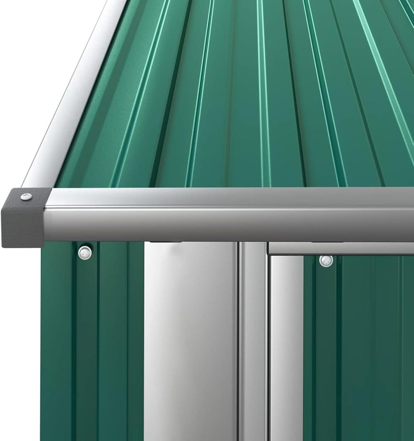 ShGaxin - abri de jardin en acier galvanisé vert - 180x97x200 cm - extérieur robuste