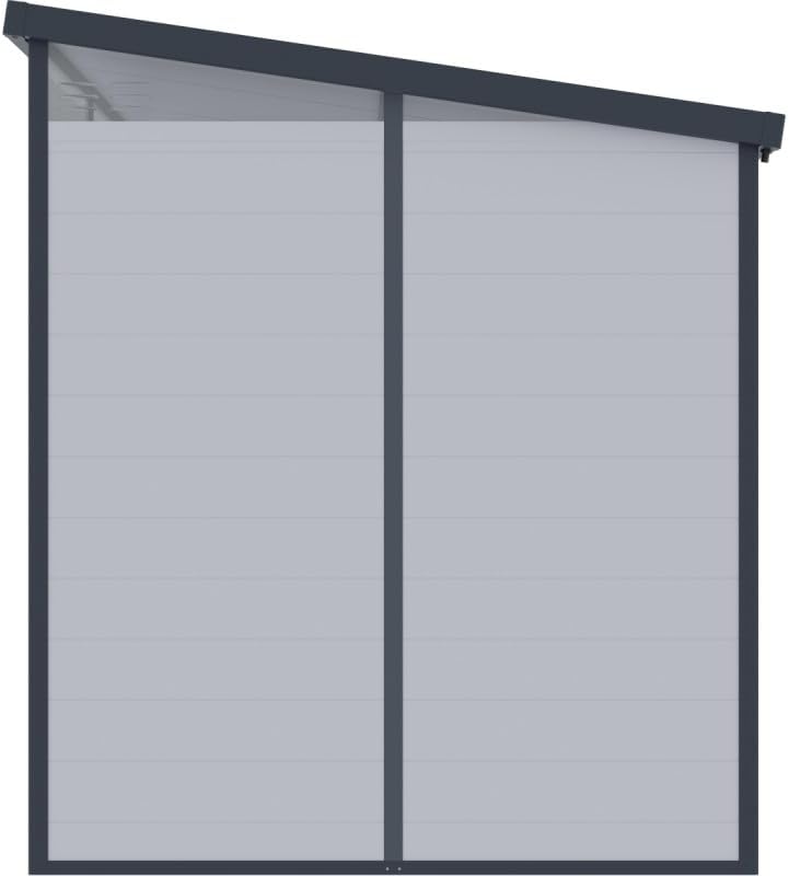 Jôbu – Abri de jardin résine 4,10m² toit plat, double porte, aluminium