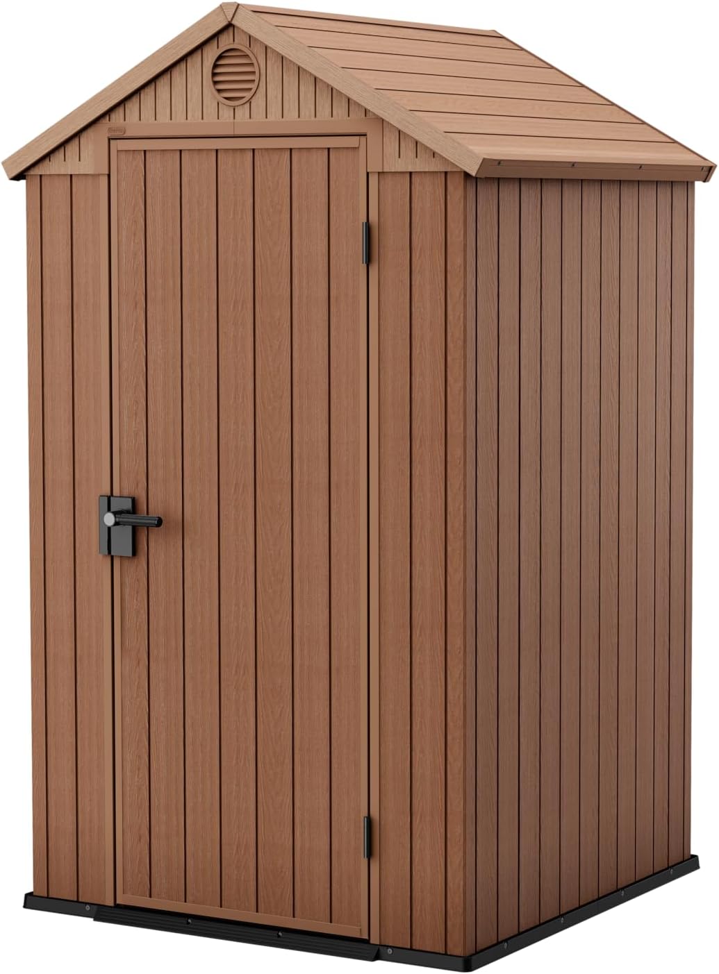 Keter - Darwin abri de jardin - 125,8x117x205 cm - effet bois, marron, 1,4 m²