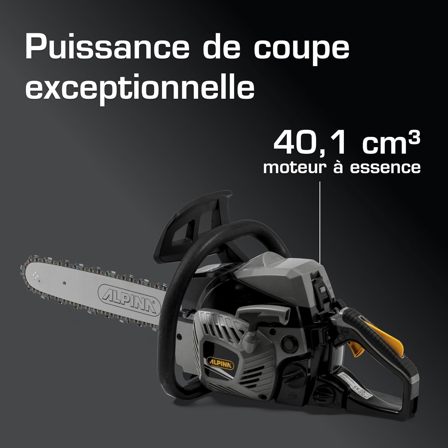 Alpina - tronçonneuse thermique série ACS - 40 cm - 1500 W, pompe à huile, ACS 41