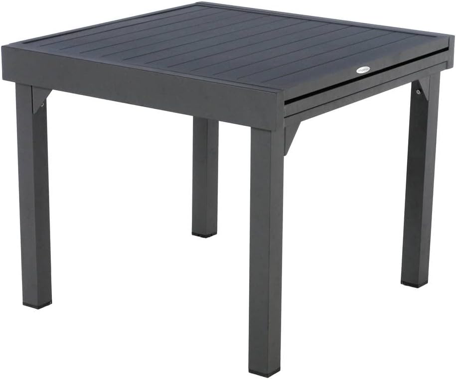 Hespéride - Piazza extensible - 180/240x90 cm - alu gris, 8 places
