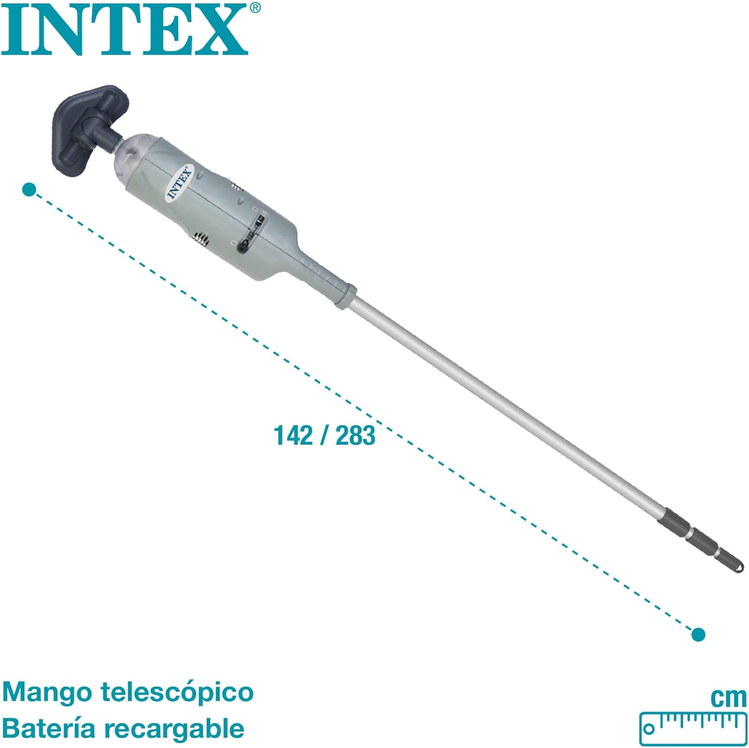 Intex - aspirateur piscine sous-marin, gris, à batterie, portatif