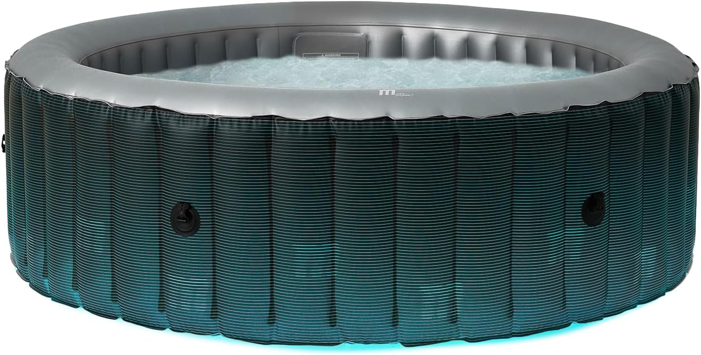 Happy Garden - MSPA Starry - rond 6 places - LED, gris, spa gonflable