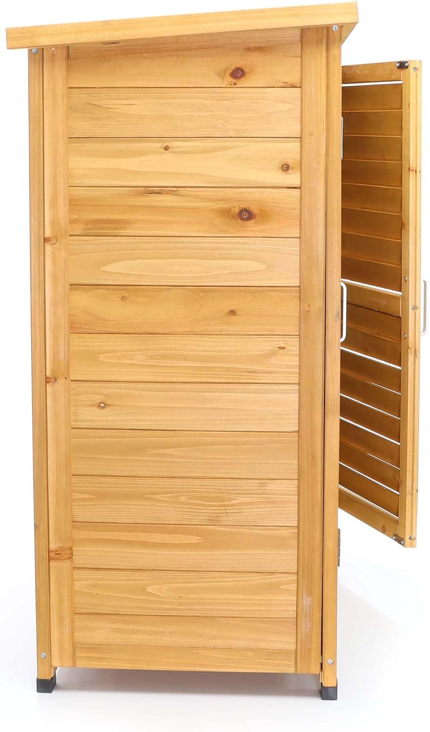 Wiltec Abri de Jardin – 870 x 465 x 916 mm – en Bois d’Épicéa – avec 2 Portes – Cabane Remise pour Rangement Outils pour Jardin, Terrasse & Balcon