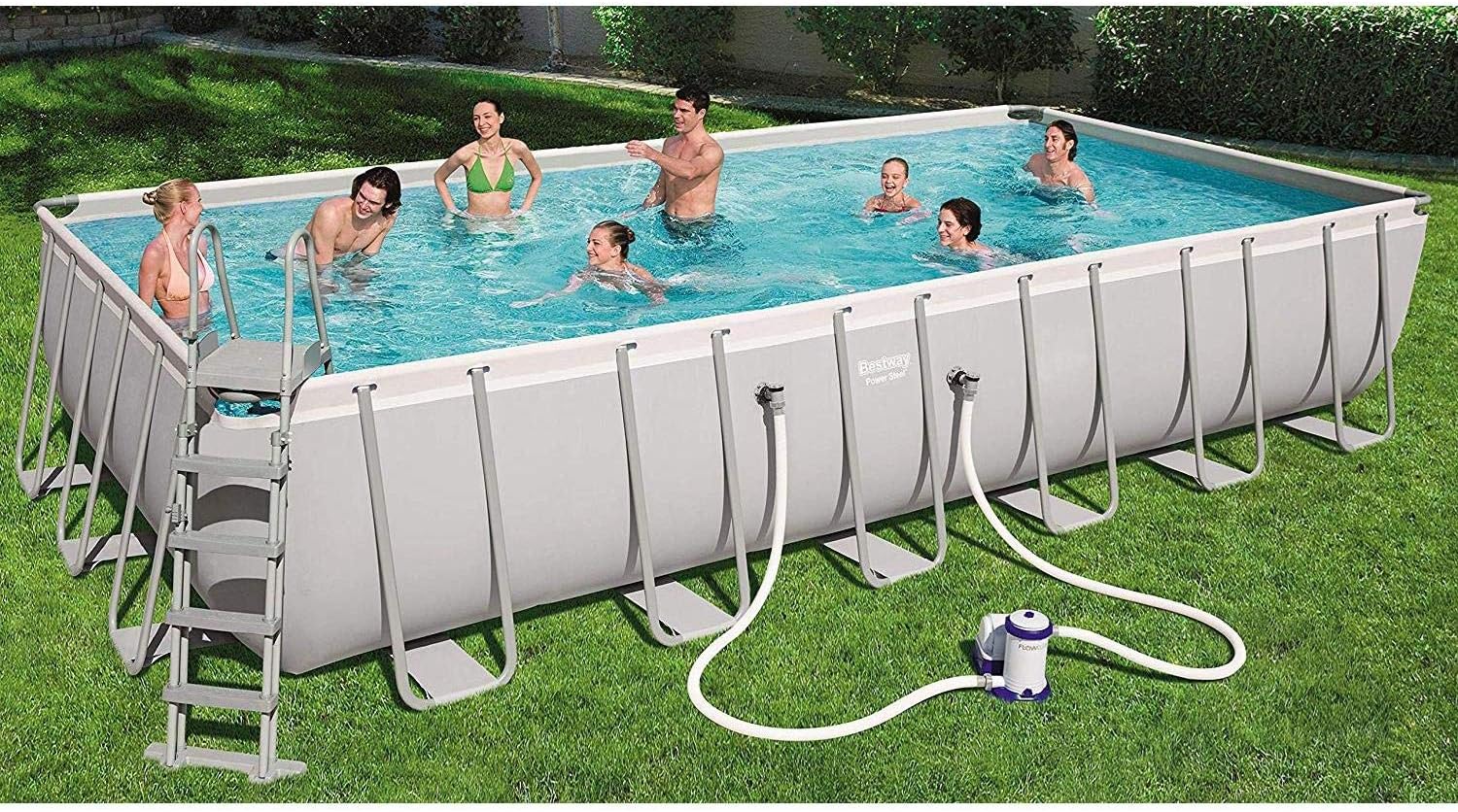 Bestway 56474-3 Power Steel - Piscine Hors Sol, 732 x 366 x 132 cm