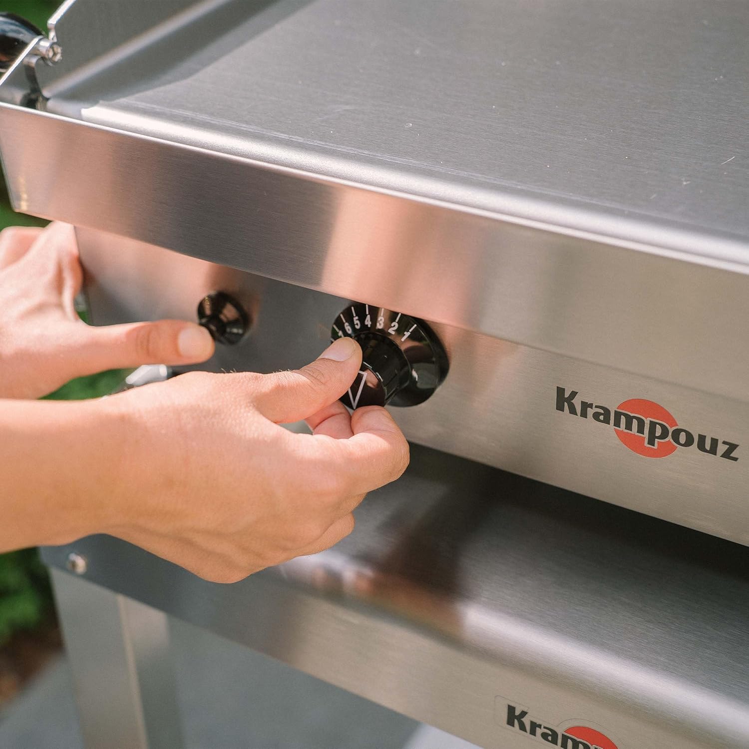 Krampouz - Plancha Samba - 54x33 cm inox - 2 zones, 2 brûleurs, 3000W, PFSB2MA-KR