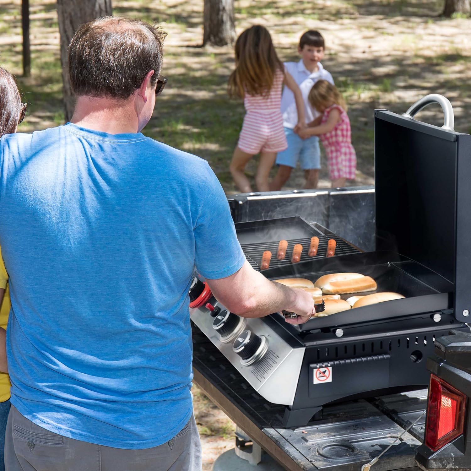 Royal Gourmet - barbecue gaz 3 brûleurs - 8,5kW - plancha, grille, couvercle multifonction