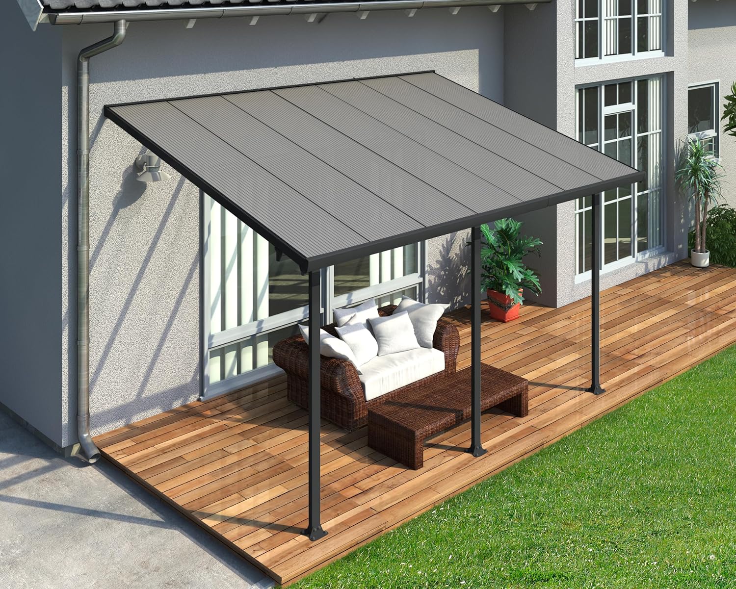 Canopia by Palram - Pergola Feria - 12.8 m² - aluminium & polycarbonate, moderne, élégante, terrasse toute saison