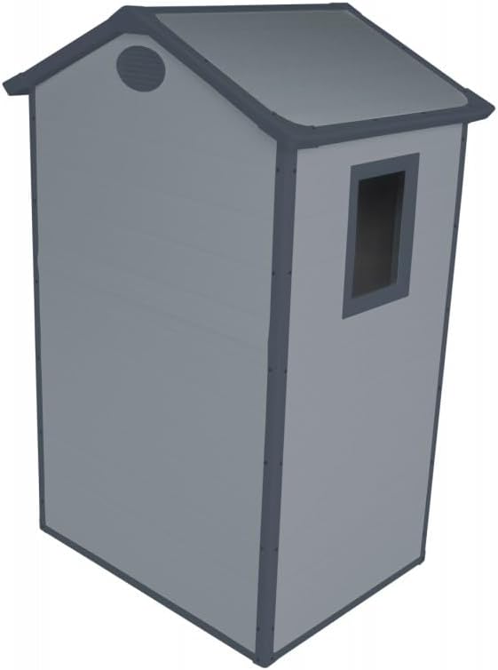 Jôbu - abri de jardin résine double pente 1,34m², kit fondation