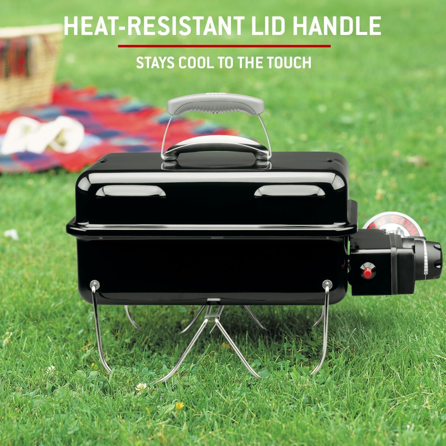 Weber - Go-Anywhere - 42x26cm - barbecue gaz portable pieds repliables
