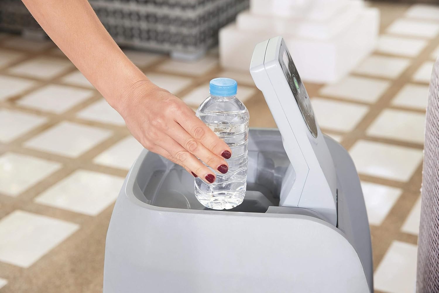 Spa Gonflable Lay-Z-Spa® Cancun Airjet Rond 2 à 4 Personnes, 180 x 66 cm, 120 Jets d'air, Couverture Isolante, Filtration à Cartouche, diffuseur Chemconnect