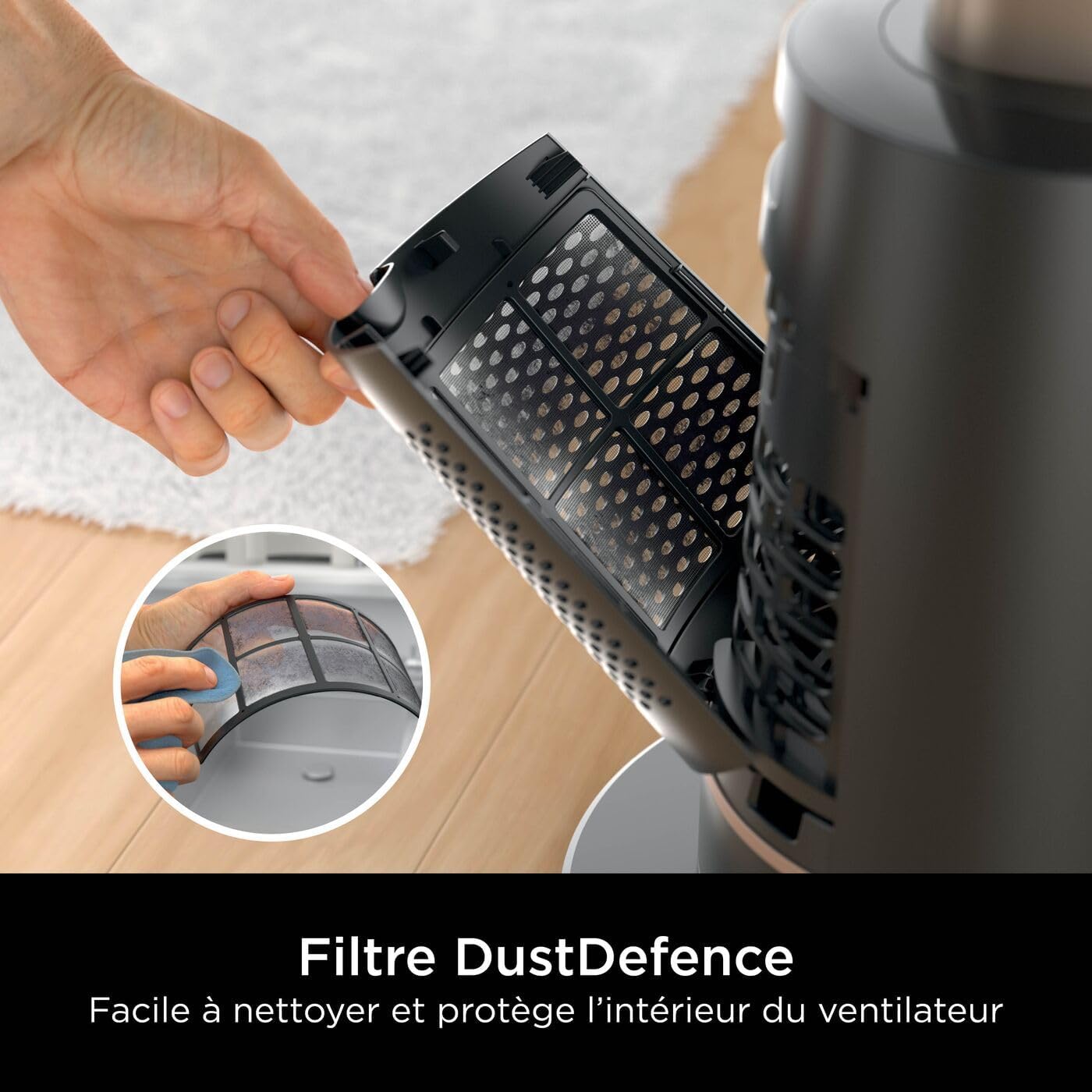 Shark - TurboBlade série - ventilateur colonne sans pale, 180°, 10 vitesses, gris - TF200SEU