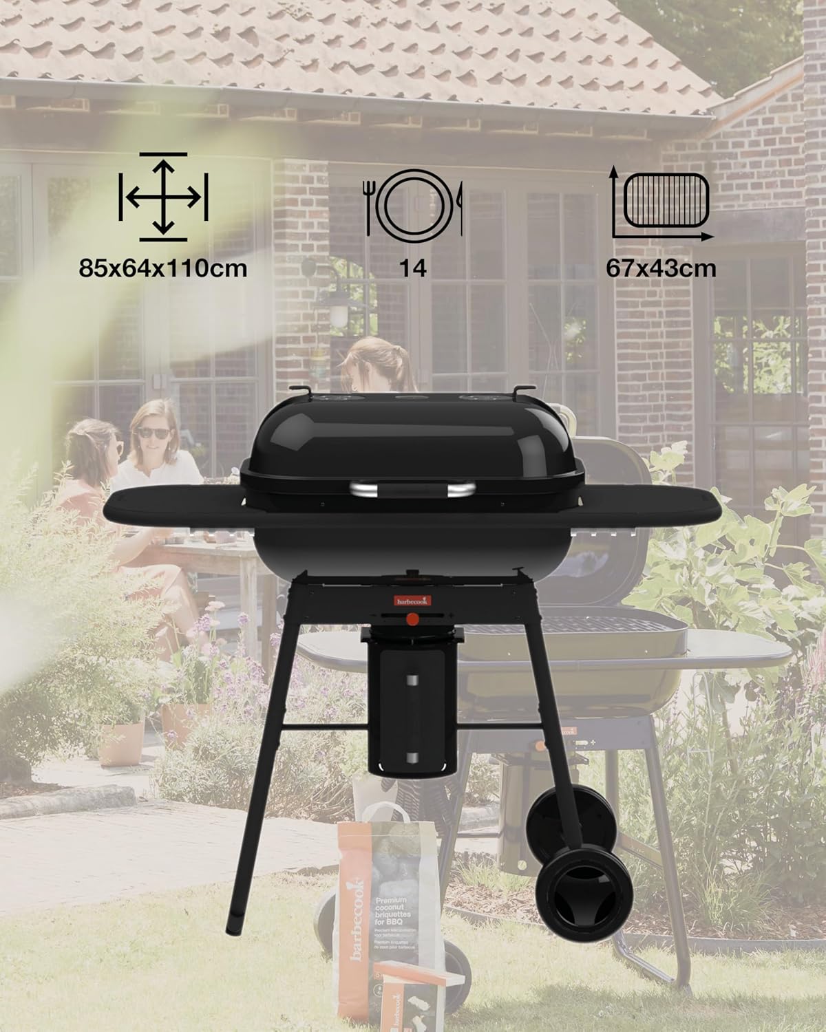 Barbecook - Magnus Premium - 85x64x110cm - barbecue à charbon avec table