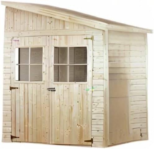 Timbela - Abri de jardin bois avec fenêtres, plancher, 10 m², H244x216x513 cm - M341+M341G