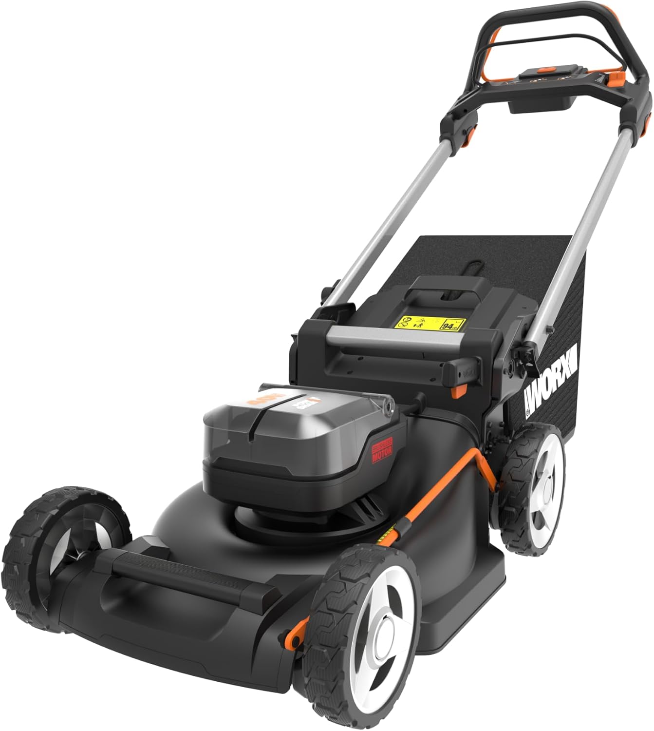 WORX - Tondeuse sans fil Brushless, 46cm, 40V, 55L, mulching, WG749E