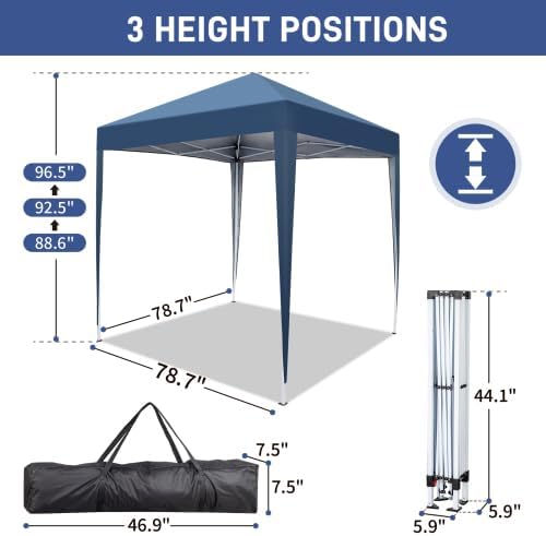 Bonnlo - Tonnelle pliante 2x2m, imperméable, 4 côtés, UV50+