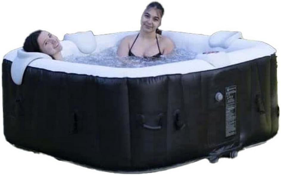 SUNSPA Spa Gonflable Carre lamine 6 Personnes a LED
