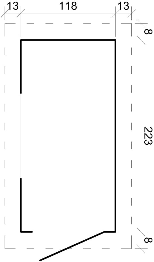 Timbela - Abri de jardin bois avec sol, 239x144x198 cm, toit étanche, fenêtres, M306+M306G