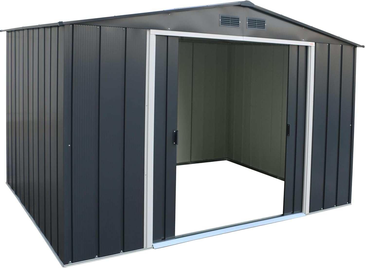 Duramax - ECO série - 10 x 8 (7,80 m²) - abri de jardin métal robuste, toit renforcé, anthracite