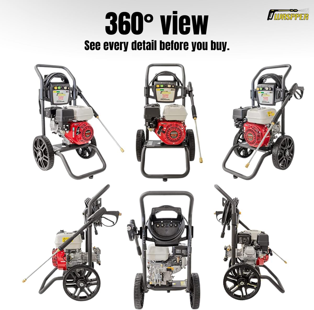 Honda - nettoyeur haute pression série GX 3200 PSI, 196 cc, portable, moteur essence, W3200HA