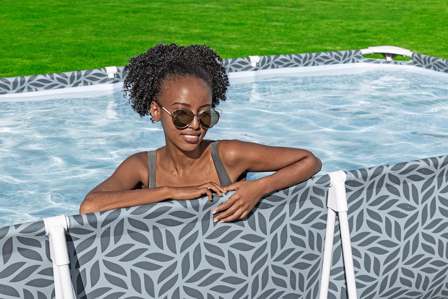 Bestway - Steel Pro imprimée Graphique - 366x201x66 cm - Piscine hors sol rectangulaire