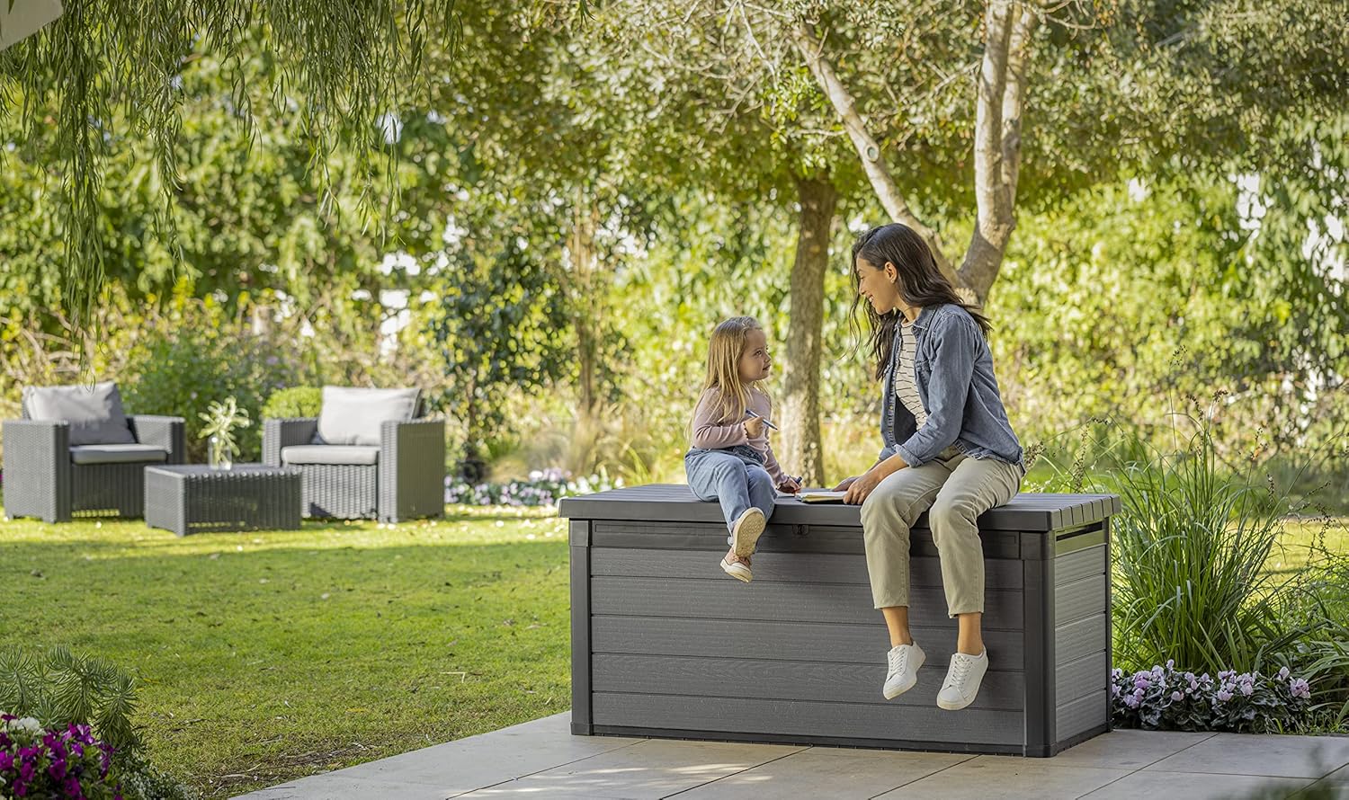 Keter - Cortina - coffre de jardin, 570L, gris, grande capacité