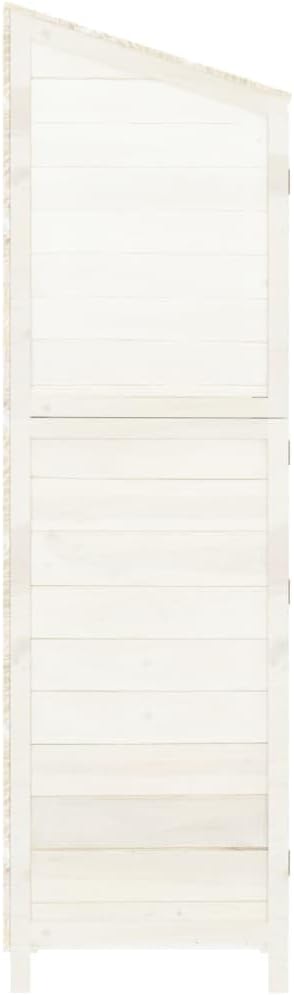 vidaXL - Hangar de jardin solide 102x52x174,5 cm bois blanc