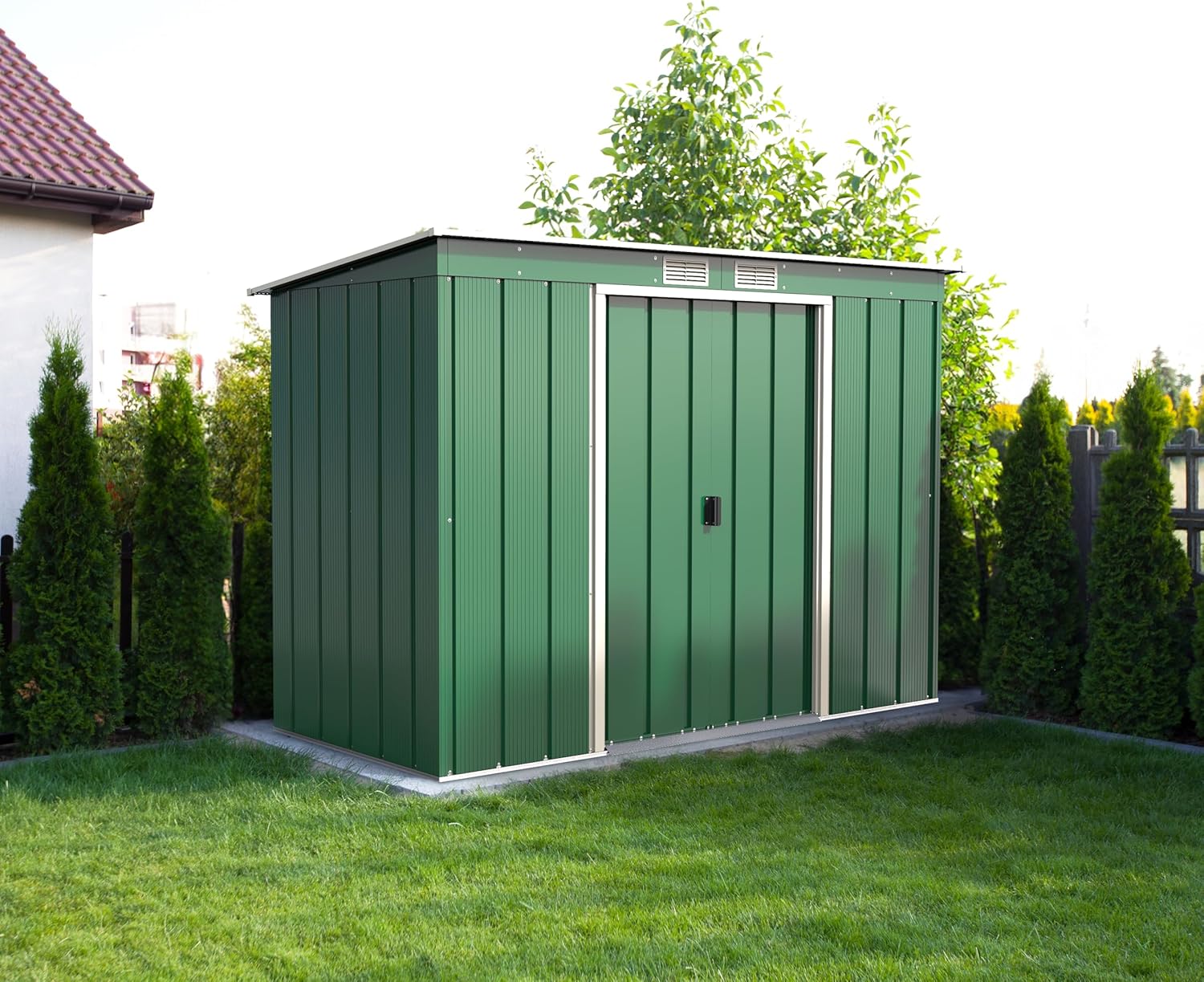Duramax - ECO ECO - 8x4 m - abri métal galvanisé, toit renforcé